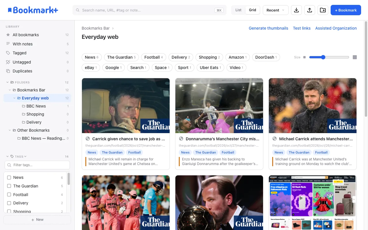 A folder shown as a grid of thumbnails